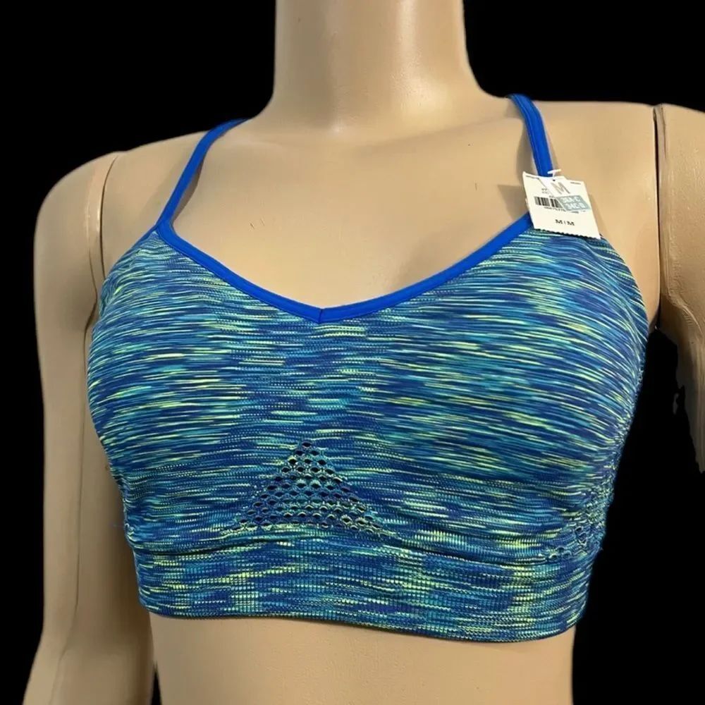 Victorias Secret Pink YOGA / Lounge racerback unlined Bralette bra Teal M